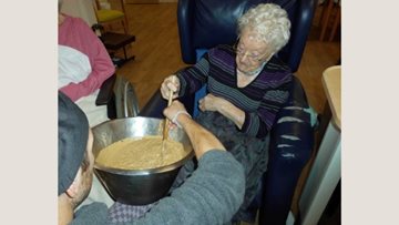 Christmas baking at Eastbourne care home